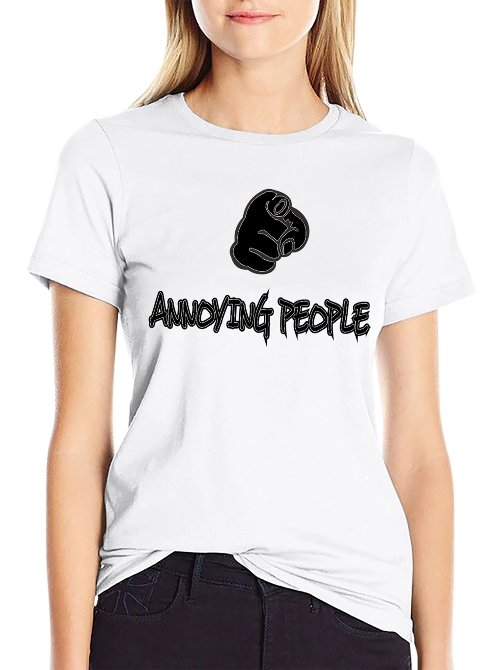 Annoying People Pointing Finger Graphic Tee