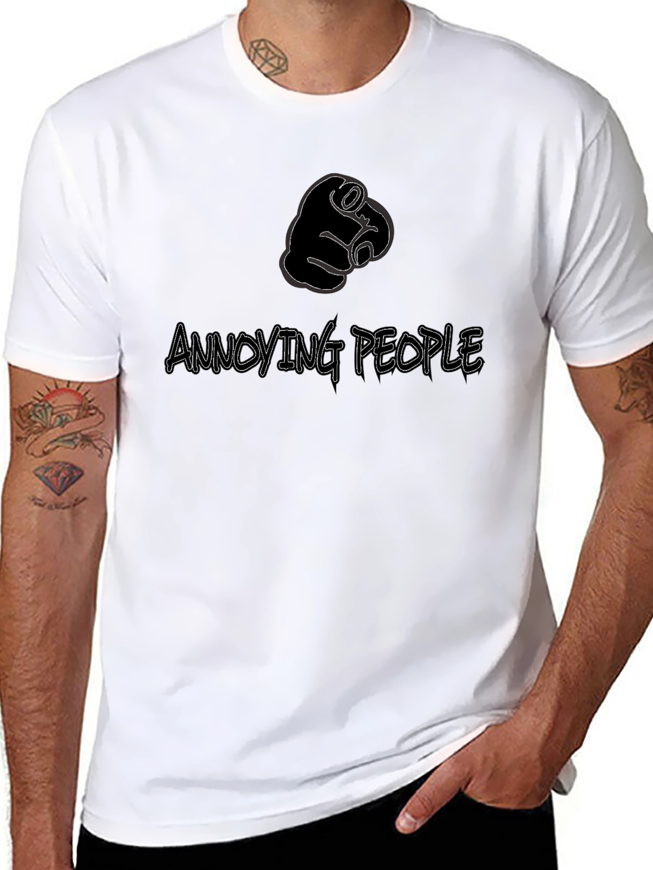 Annoying People Pointing Finger Graphic Tee