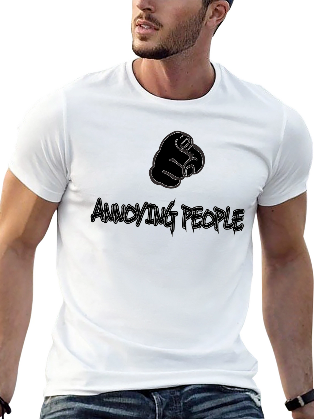 Annoying People Pointing Finger Graphic Tee
