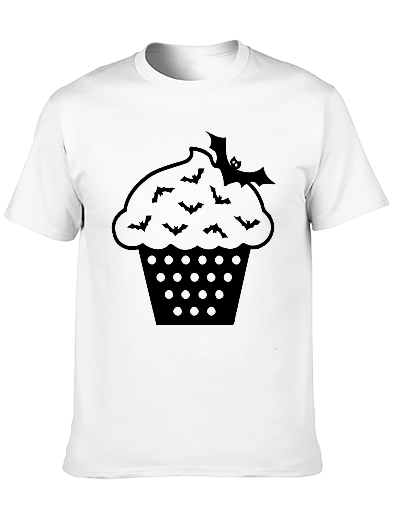 Halloween Bat Cupcake Graphic T-Shirt