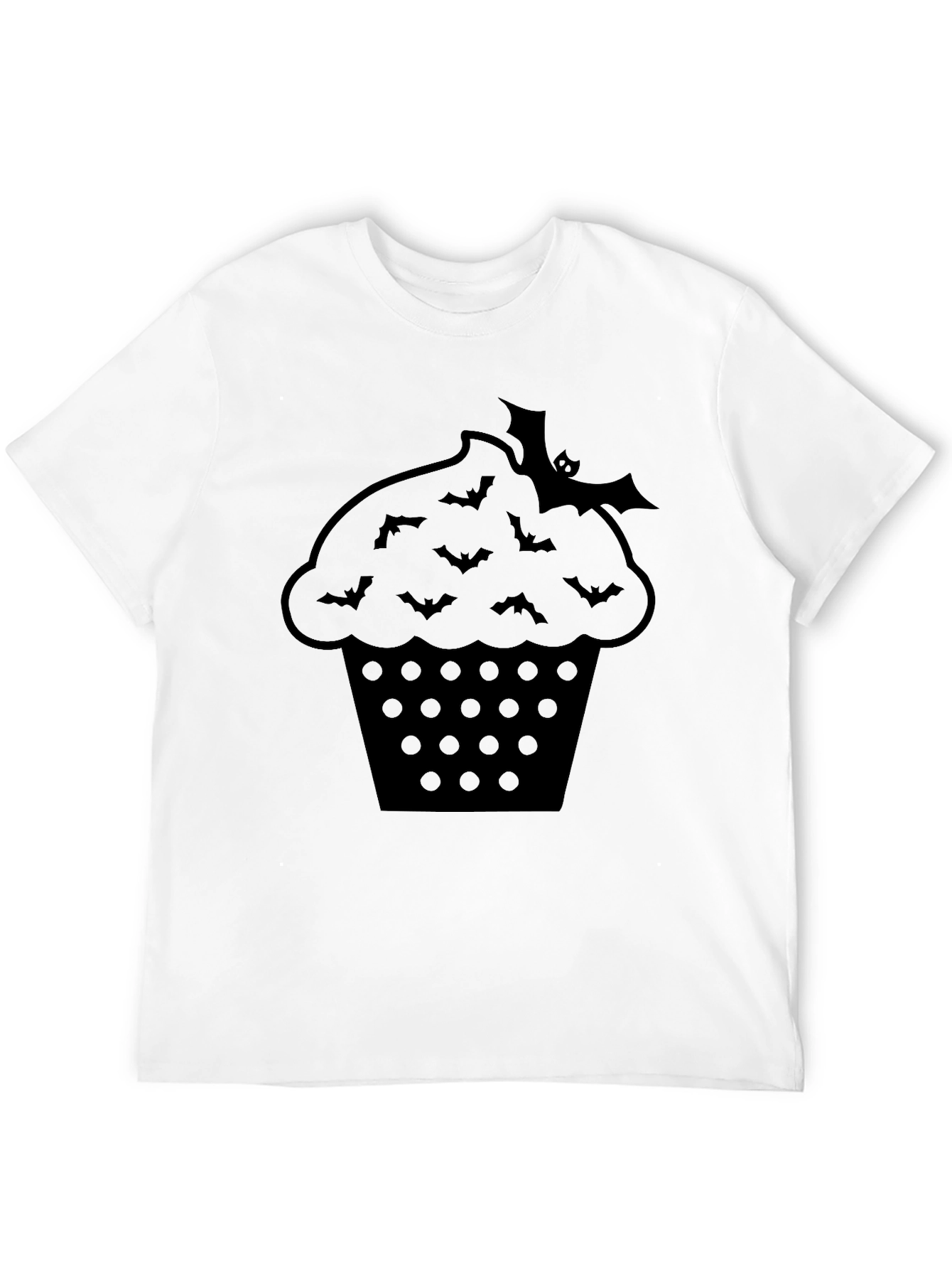 Halloween Bat Cupcake Graphic T-Shirt