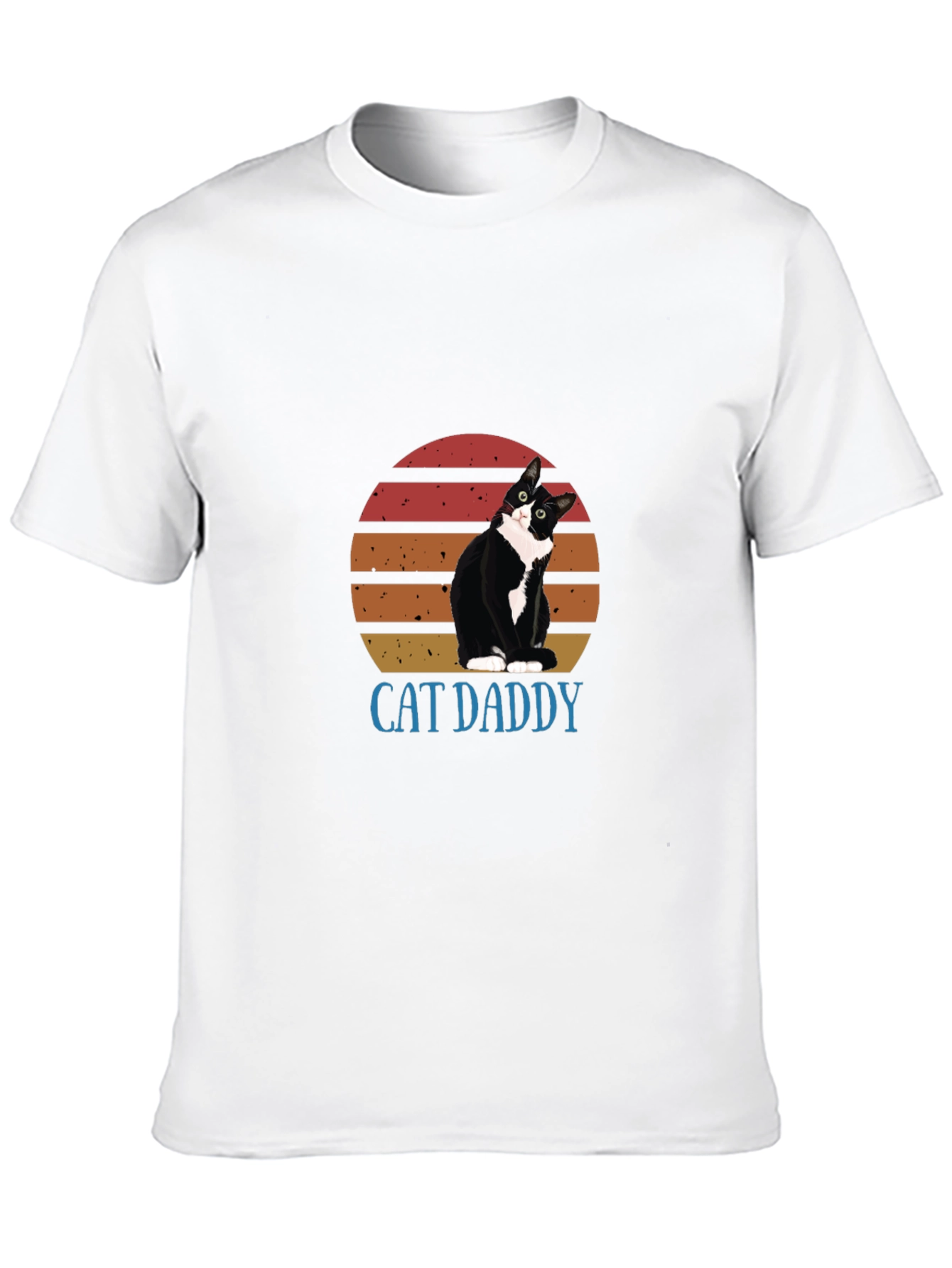 Cat Daddy Graphic Tee - Black Cotton T-Shirt