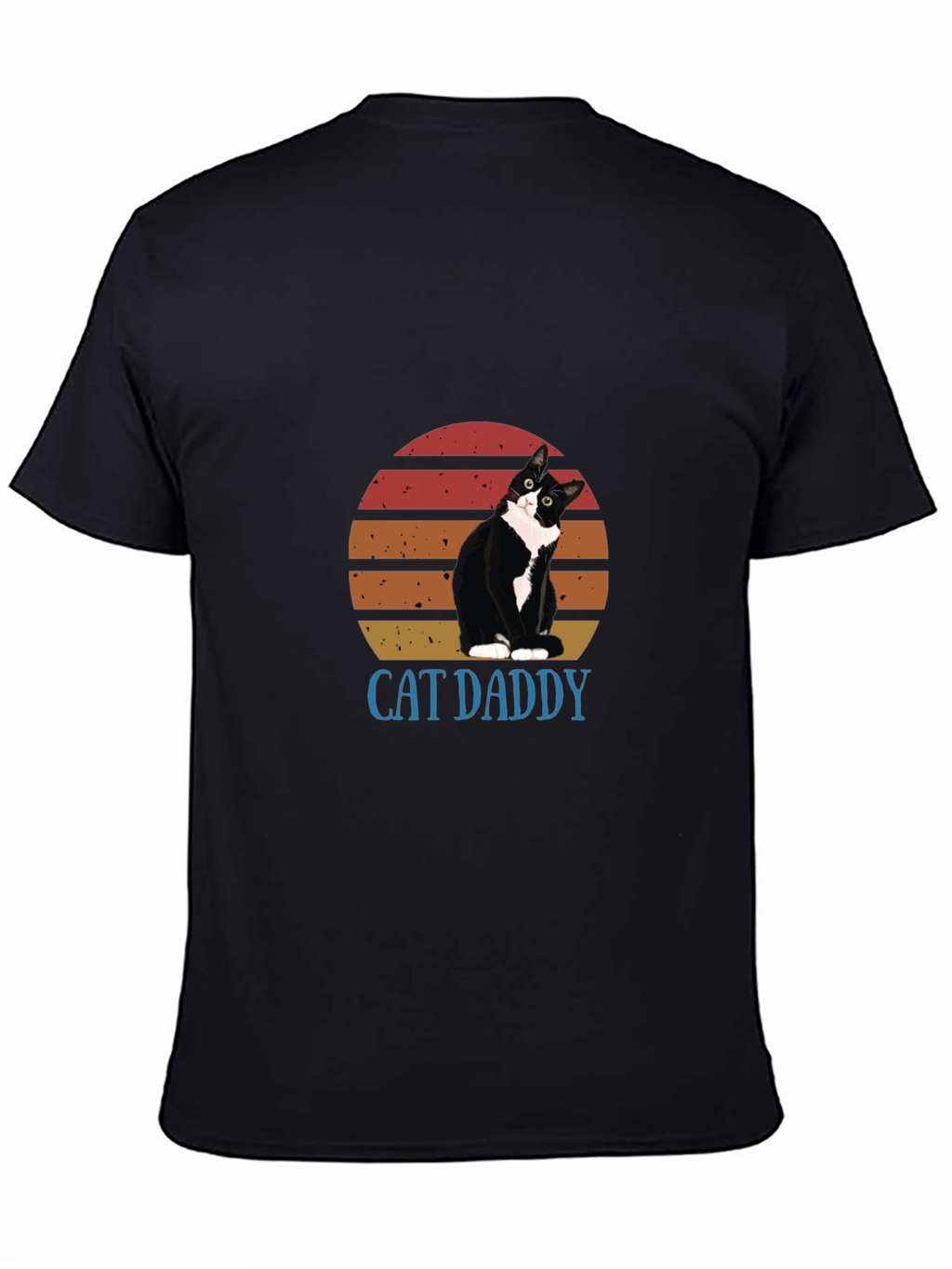 Cat Daddy Graphic Tee - Black Cotton T-Shirt