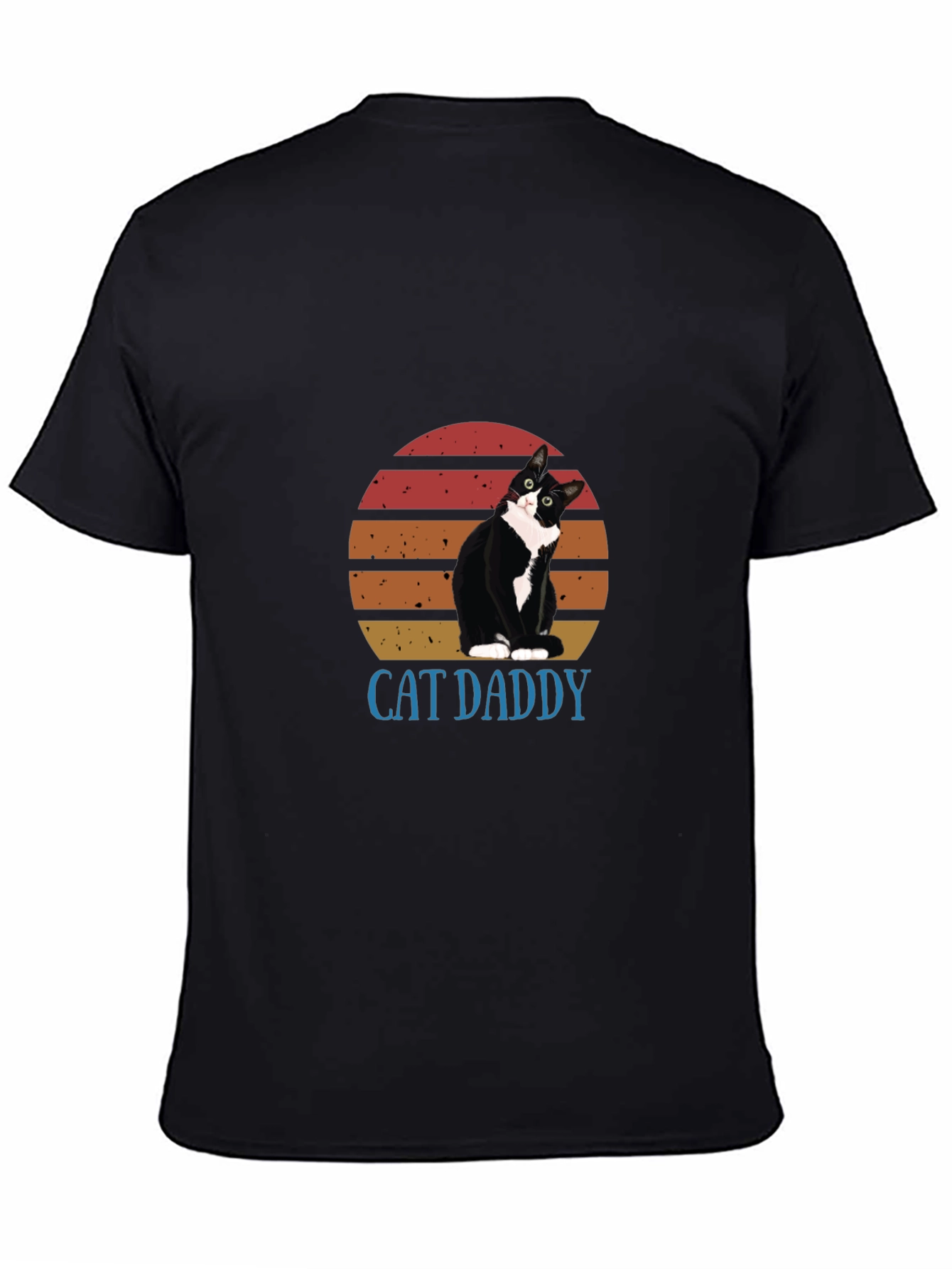 Cat Daddy Graphic Tee - Black Cotton T-Shirt