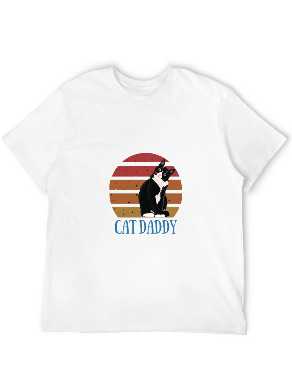 Cat Daddy Graphic Tee - Black Cotton T-Shirt