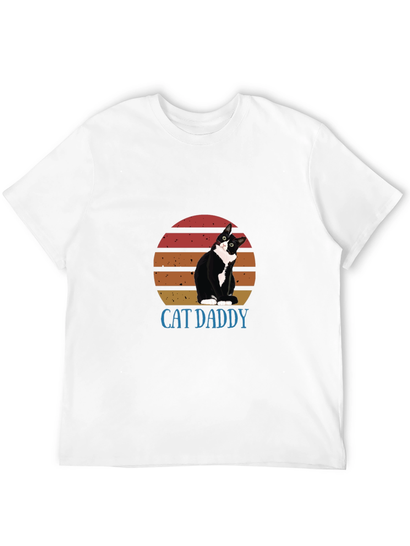 Cat Daddy Graphic Tee - Black Cotton T-Shirt