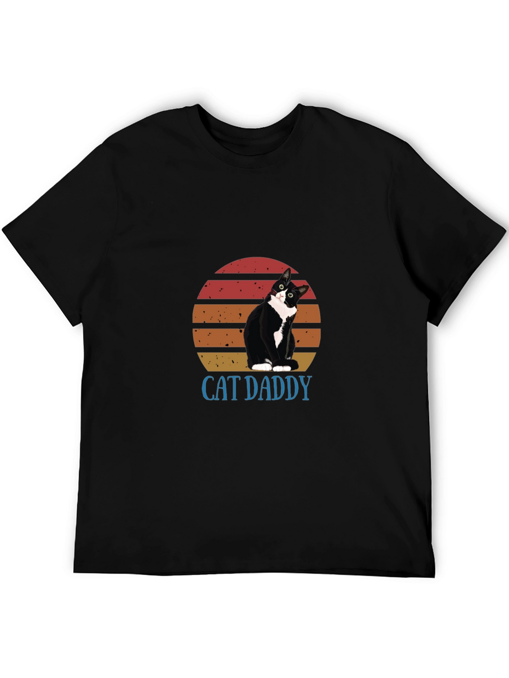 Cat Daddy Graphic Tee - Black Cotton T-Shirt