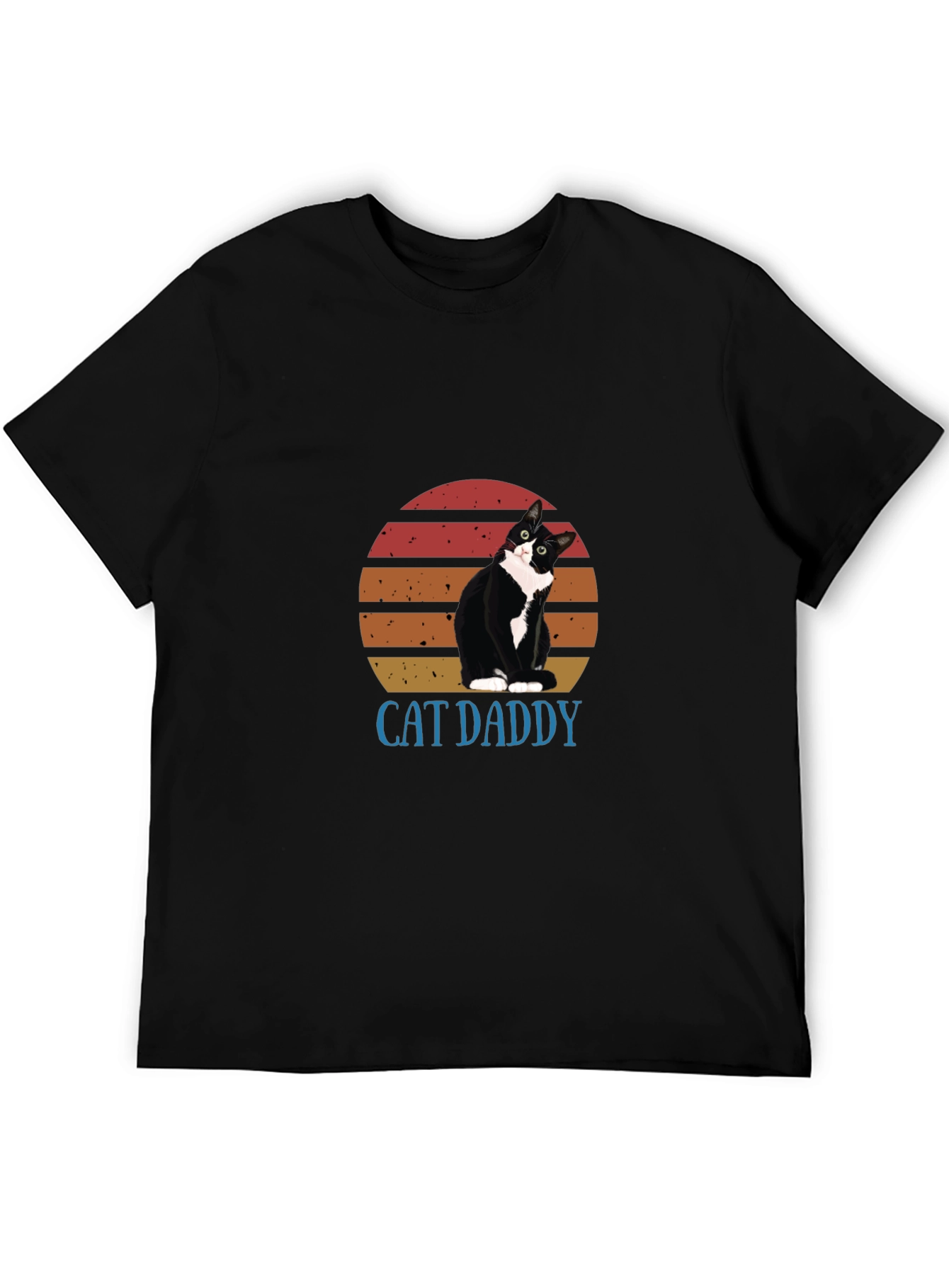 Cat Daddy Graphic Tee - Black Cotton T-Shirt