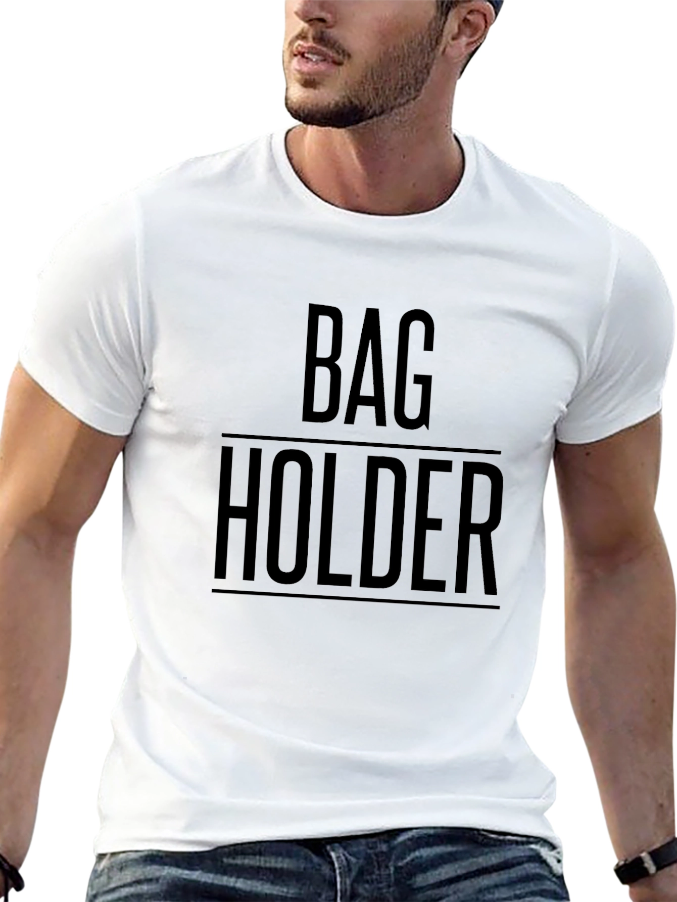 Bag Holder Graphic T-Shirt - Funny Humor Tee