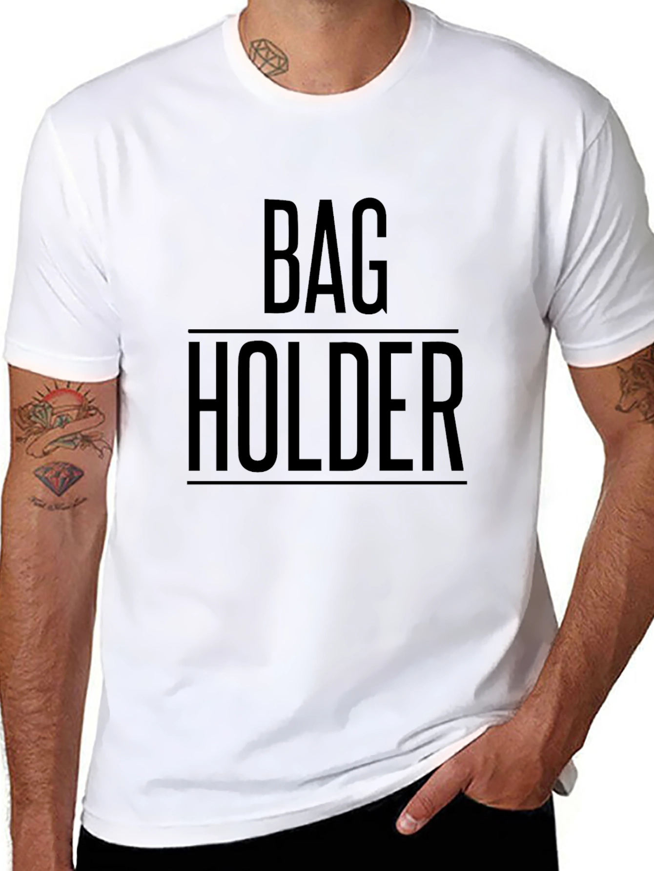 Bag Holder Graphic T-Shirt - Funny Humor Tee