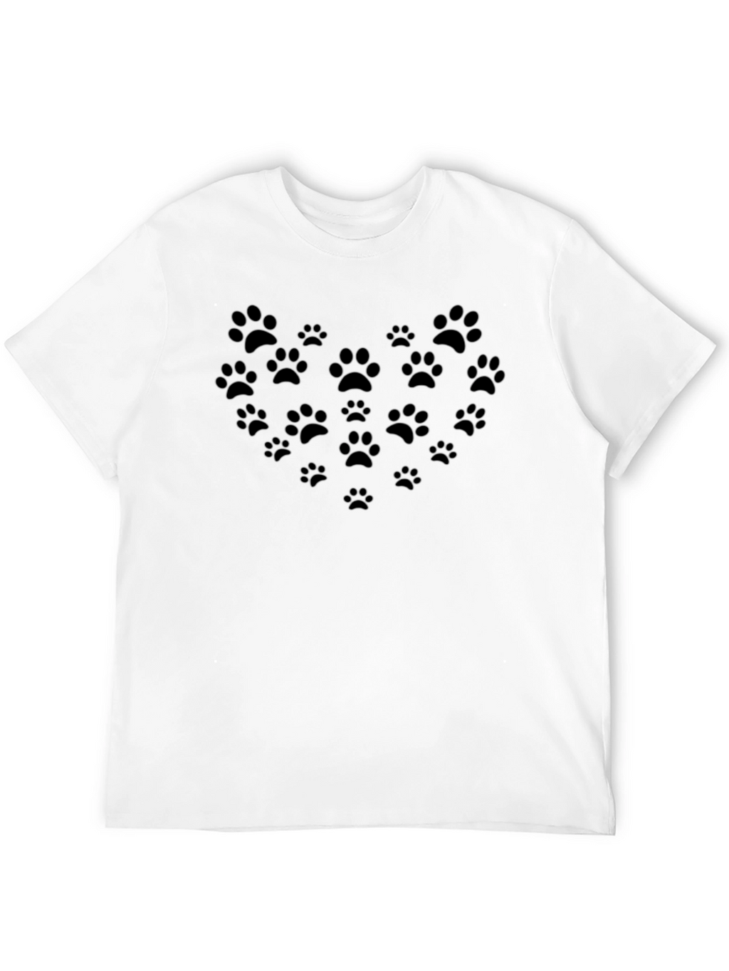 Paw Print Heart T-Shirt - Cute Pet Lover Tee