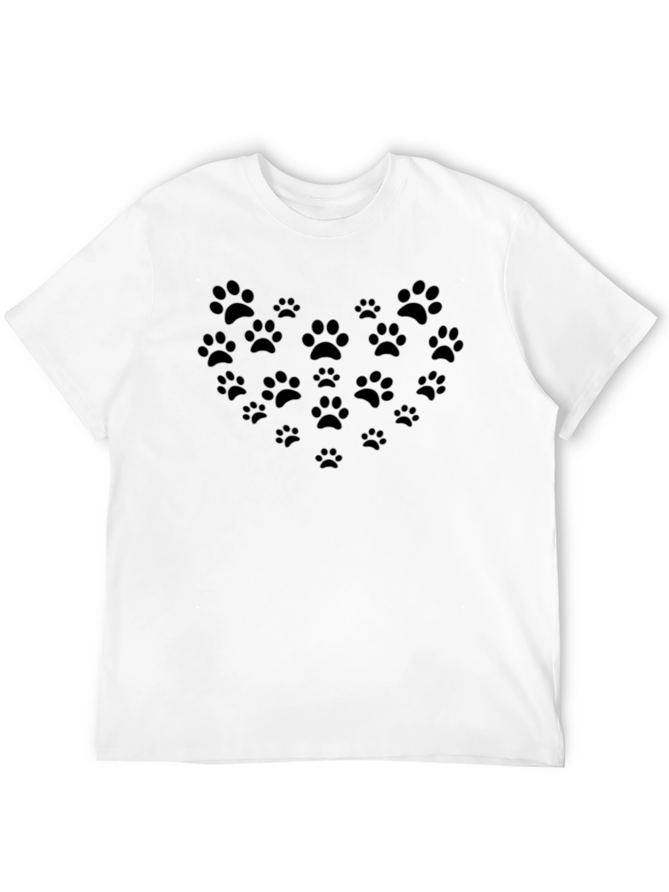 Paw Print Heart T-Shirt - Cute Pet Lover Tee