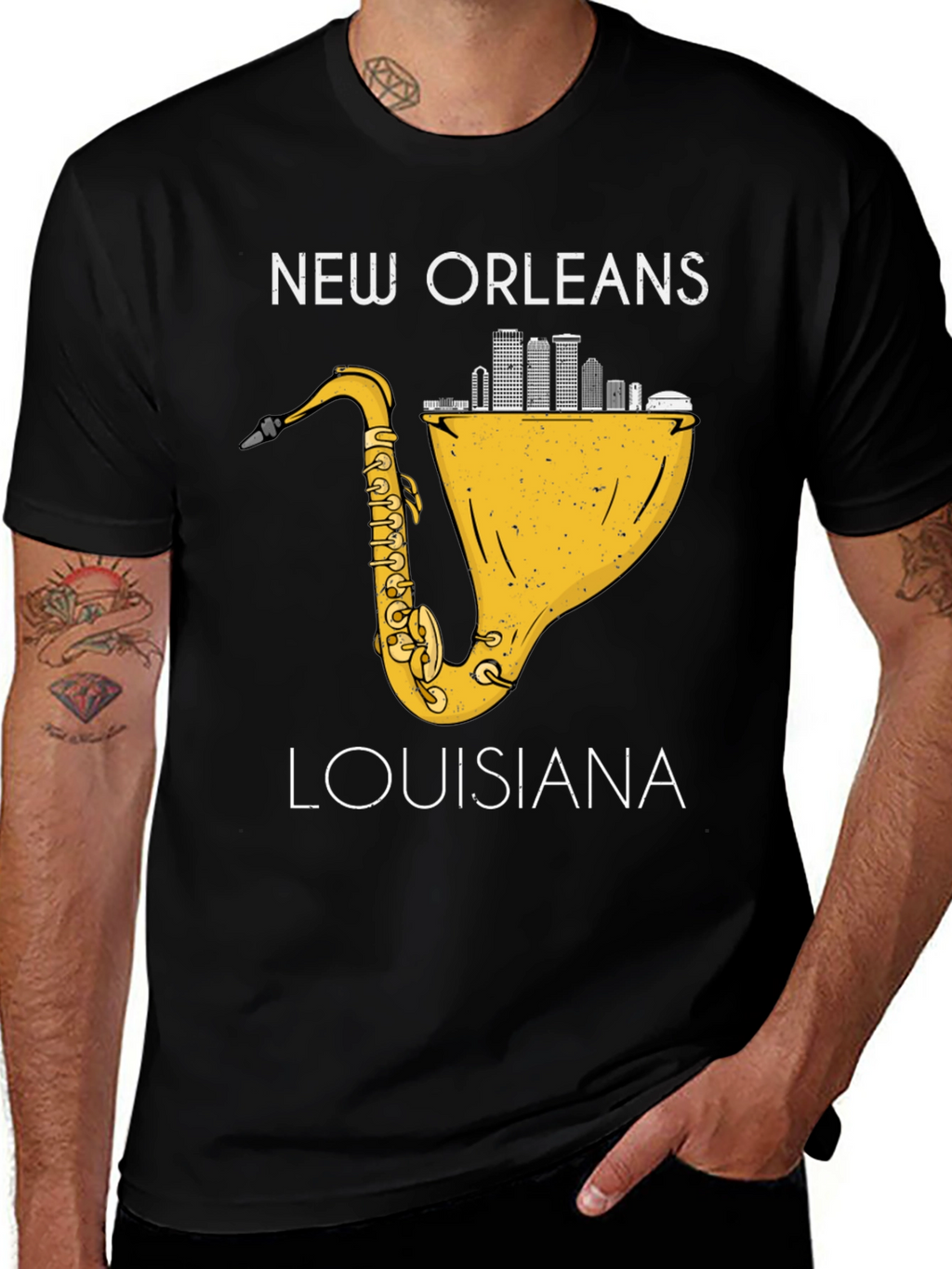 New Orleans Saxophone Graphic Tee