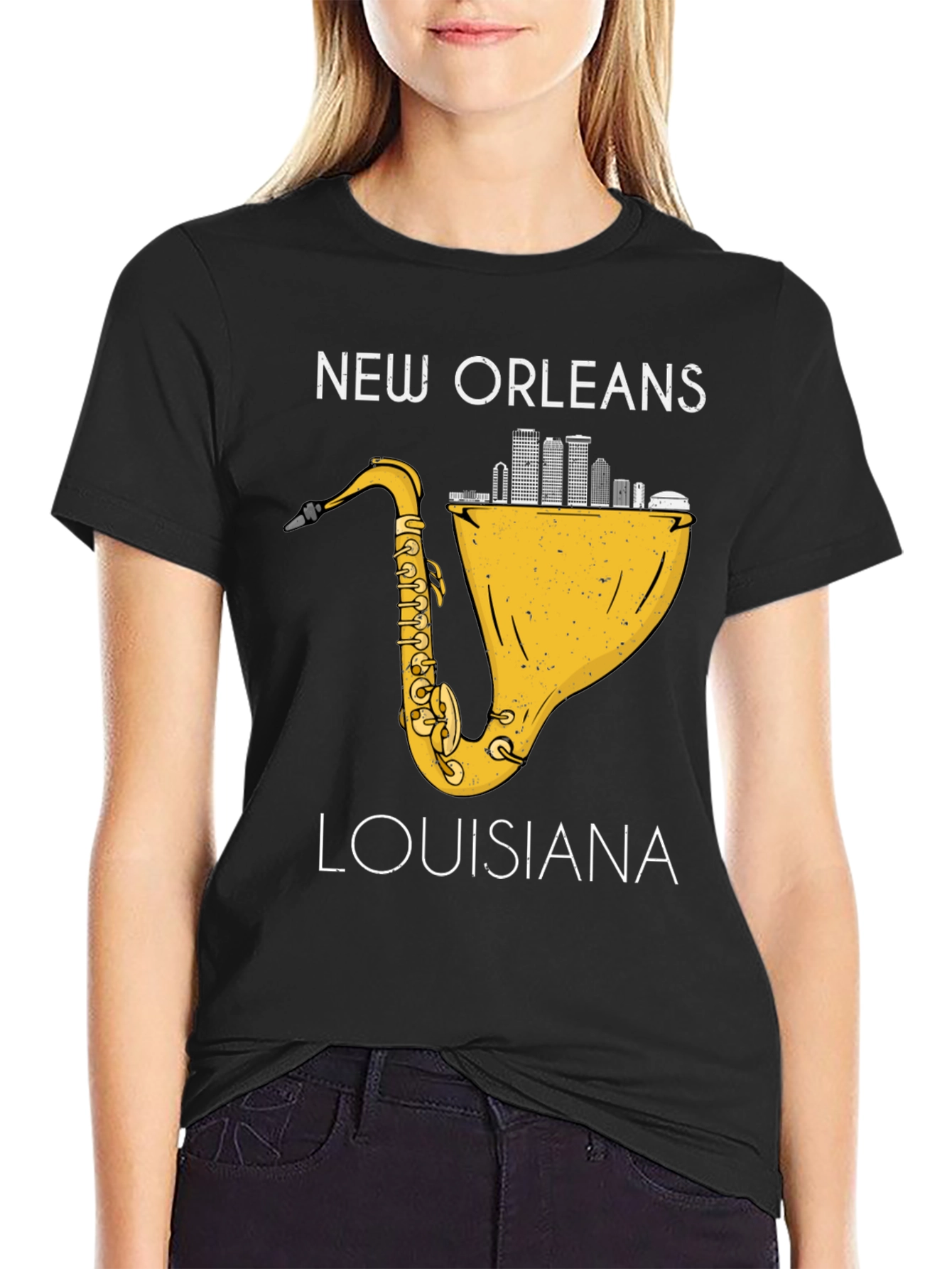 New Orleans Saxophone Graphic Tee