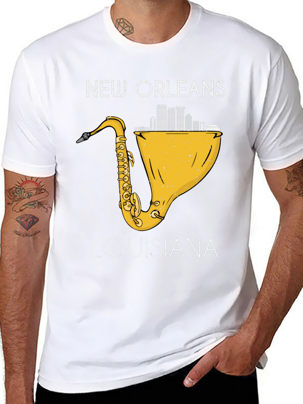 New Orleans Saxophone Graphic Tee