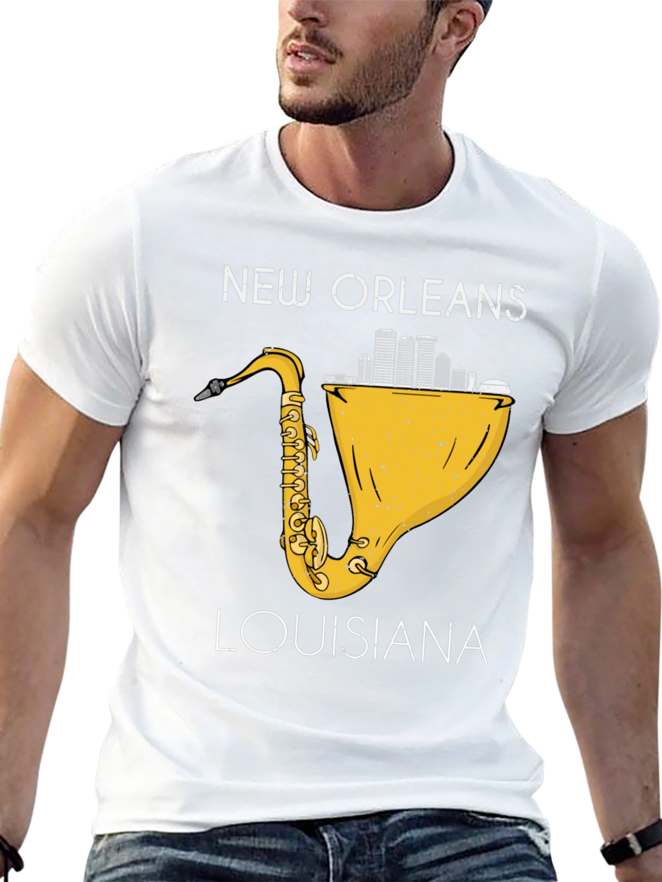 New Orleans Saxophone Graphic Tee
