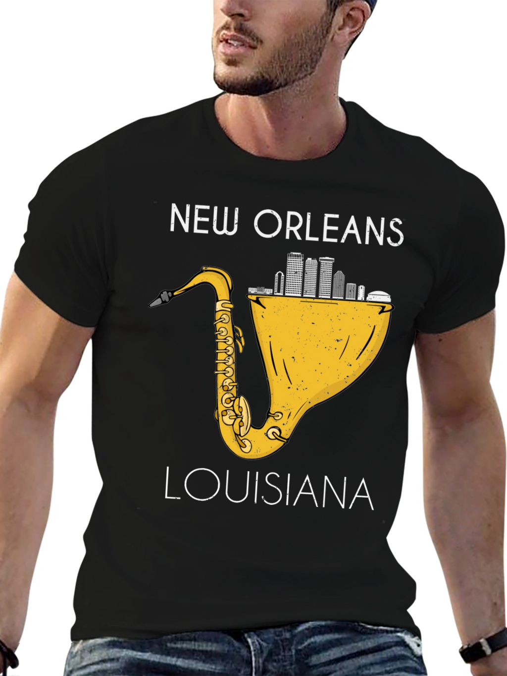 New Orleans Saxophone Graphic Tee