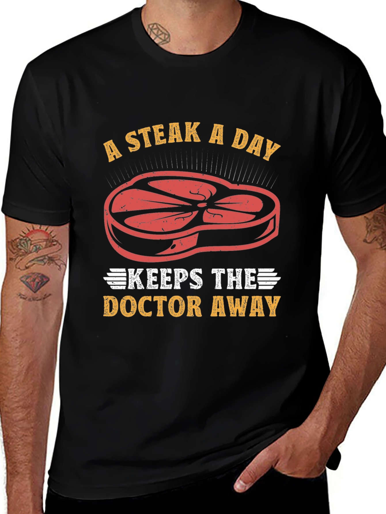 Steak a Day T-Shirt - Funny Meat Lover Tee