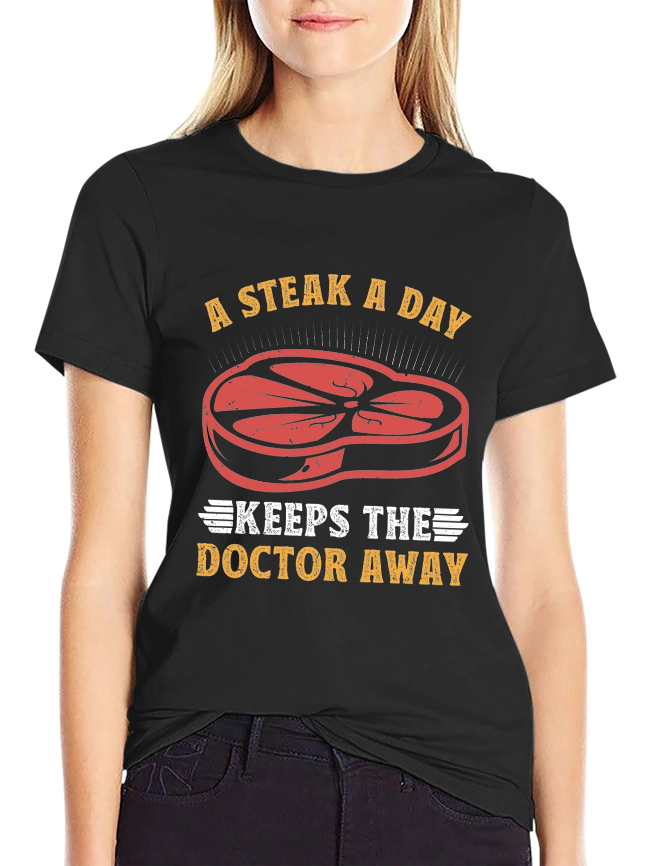 Steak a Day T-Shirt - Funny Meat Lover Tee