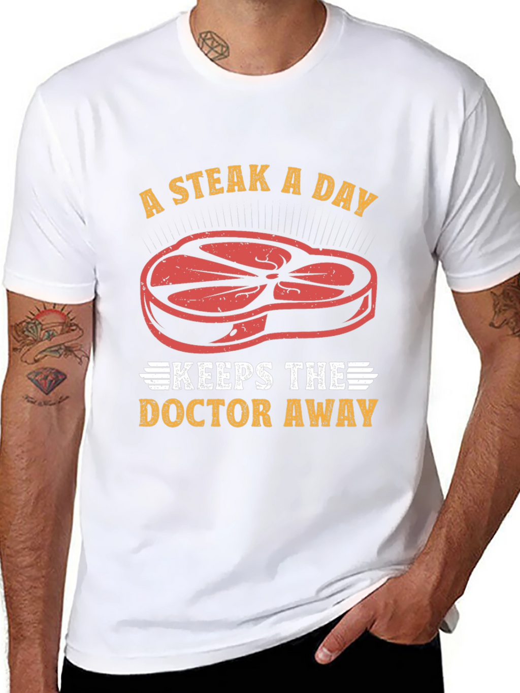 Steak a Day T-Shirt - Funny Meat Lover Tee