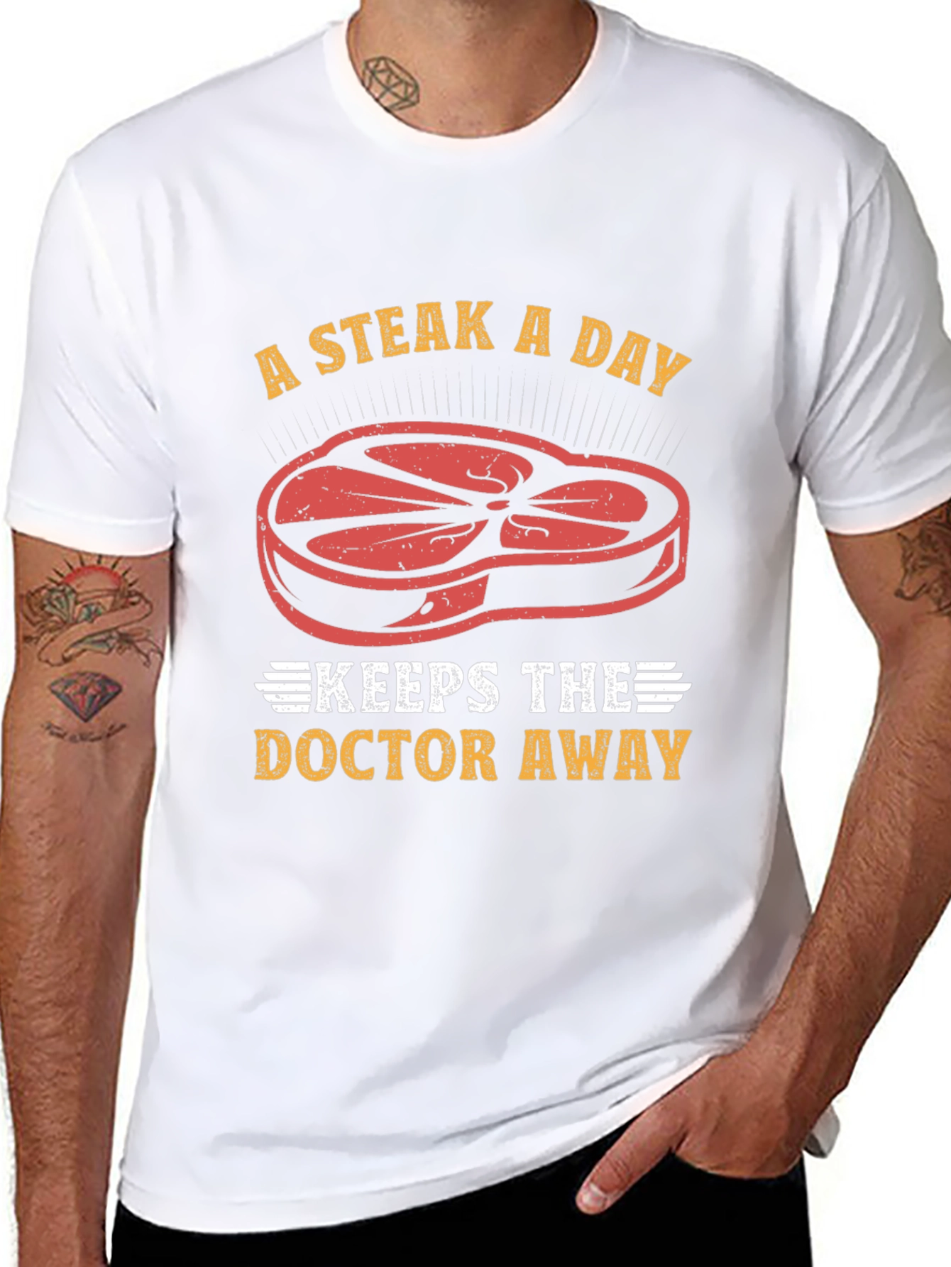 Steak a Day T-Shirt - Funny Meat Lover Tee
