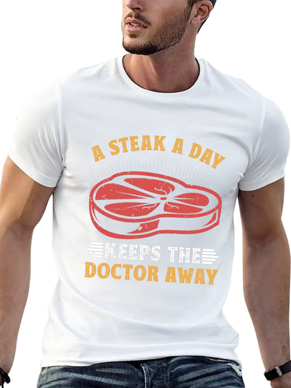 Steak a Day T-Shirt - Funny Meat Lover Tee
