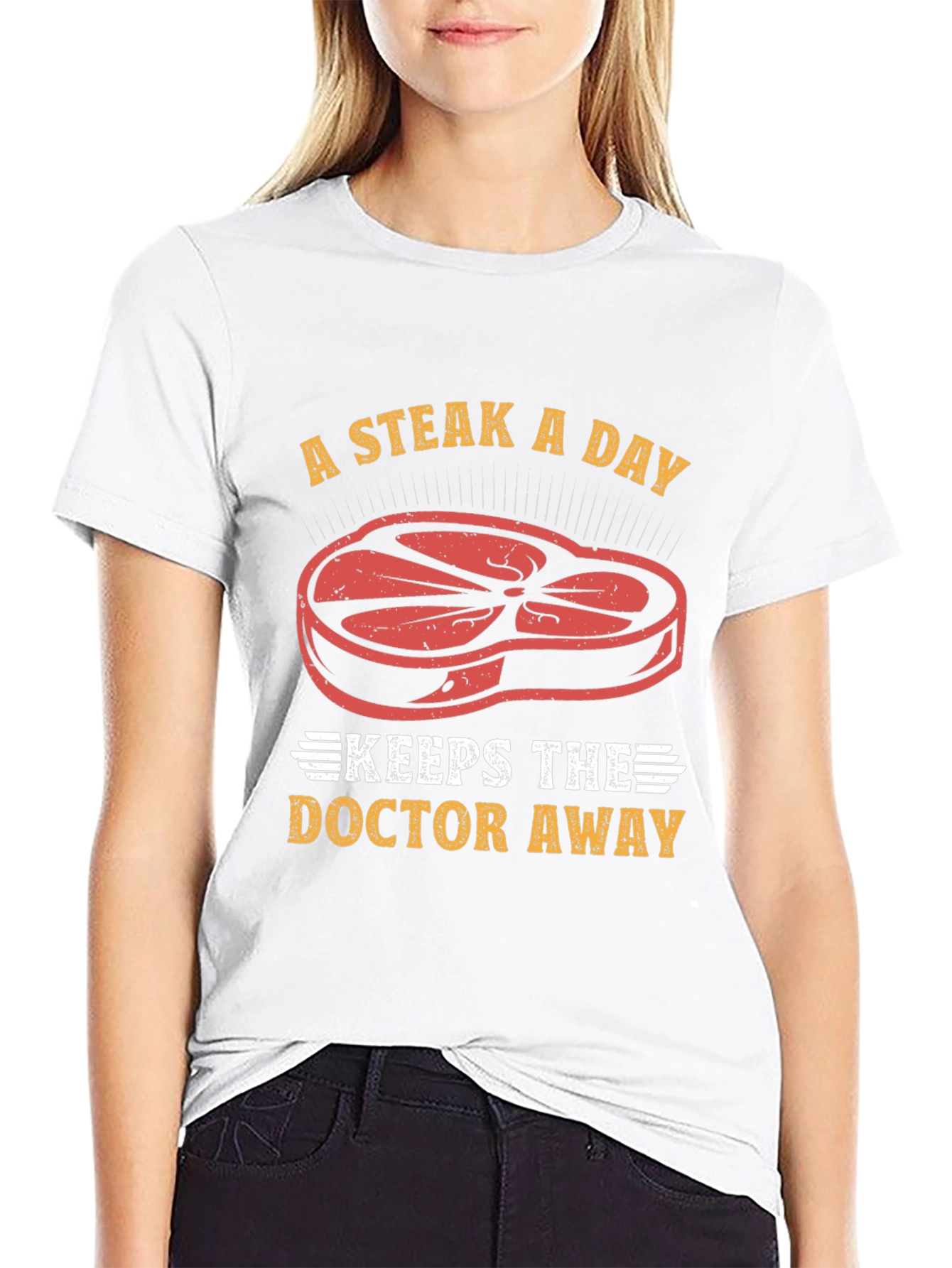 Steak a Day T-Shirt - Funny Meat Lover Tee