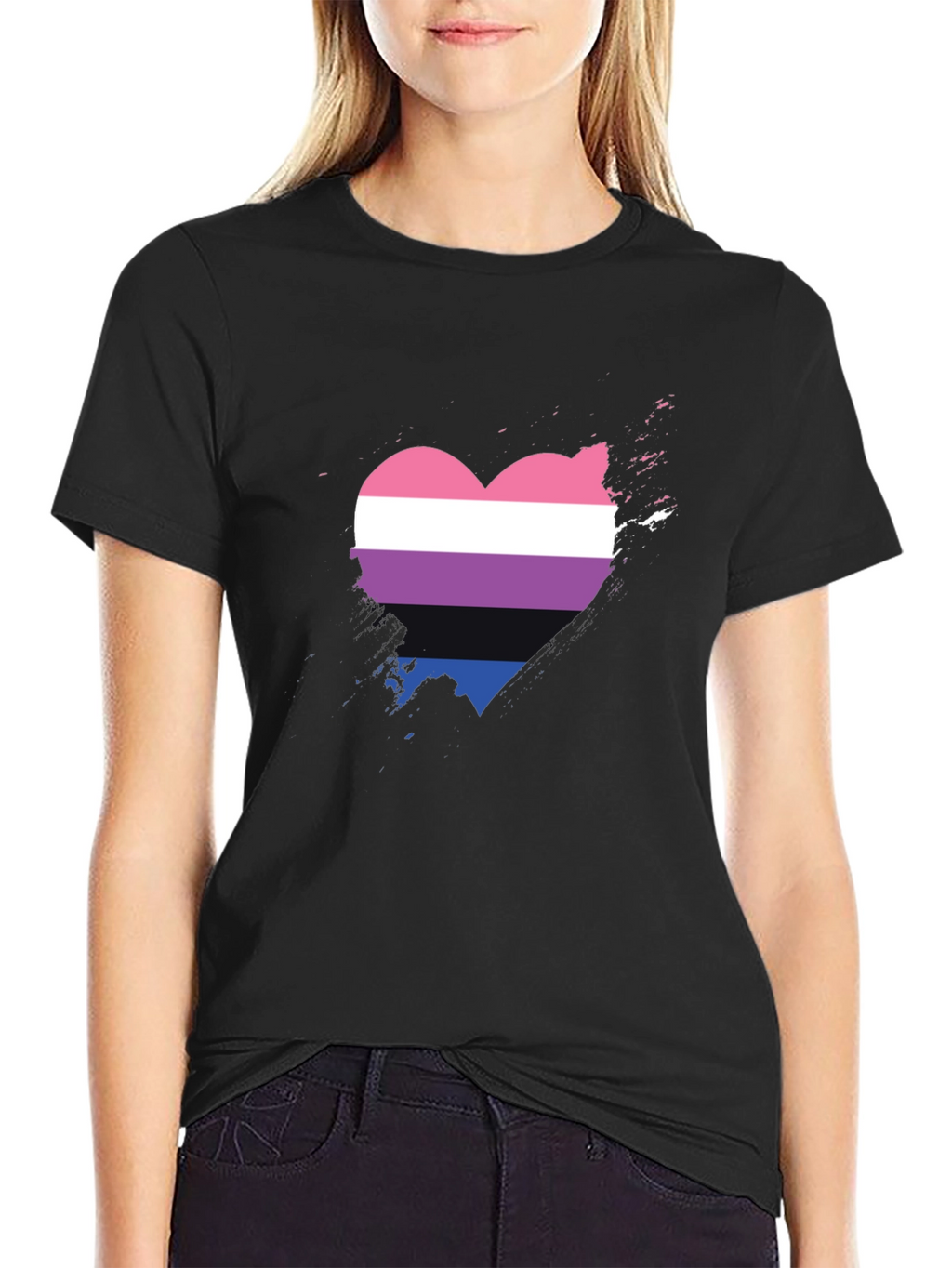 Bisexual Pride Heart T-Shirt - Soft Cotton Tee