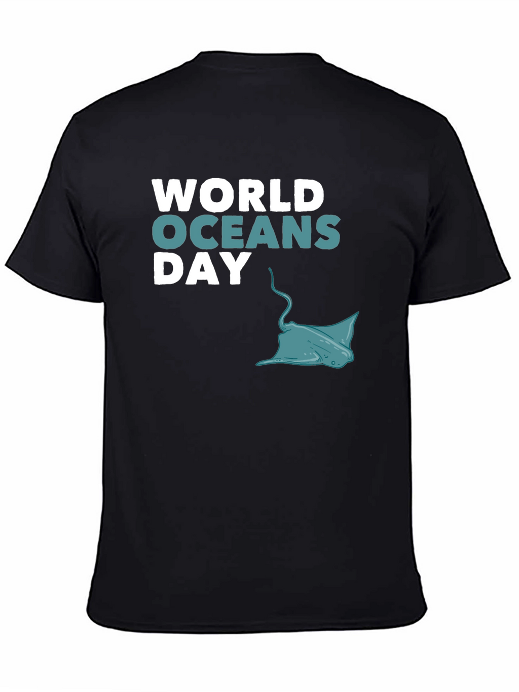 World Oceans Day Black Graphic T-Shirt