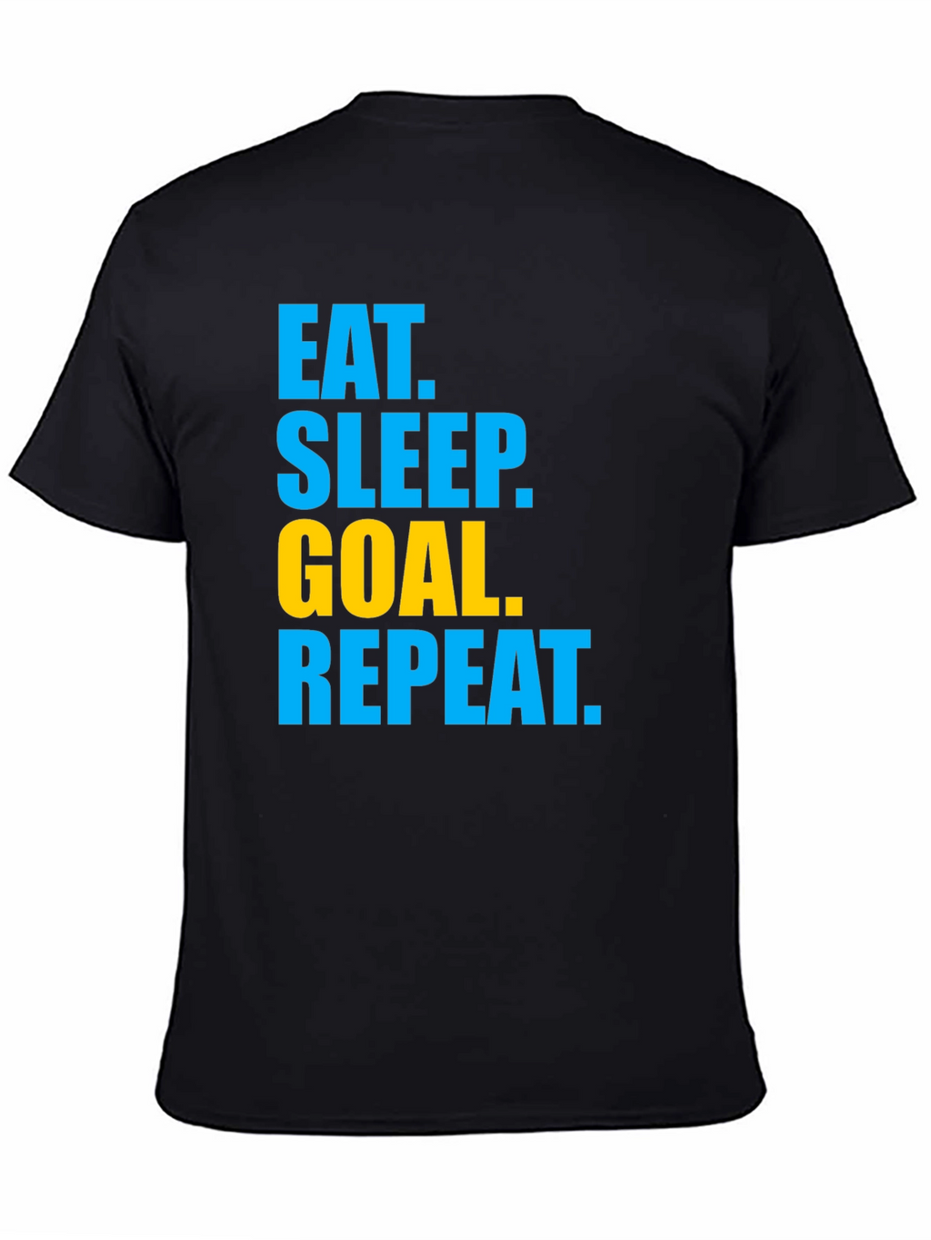 Eat Sleep Goal Repeat Graphic Tee - Black