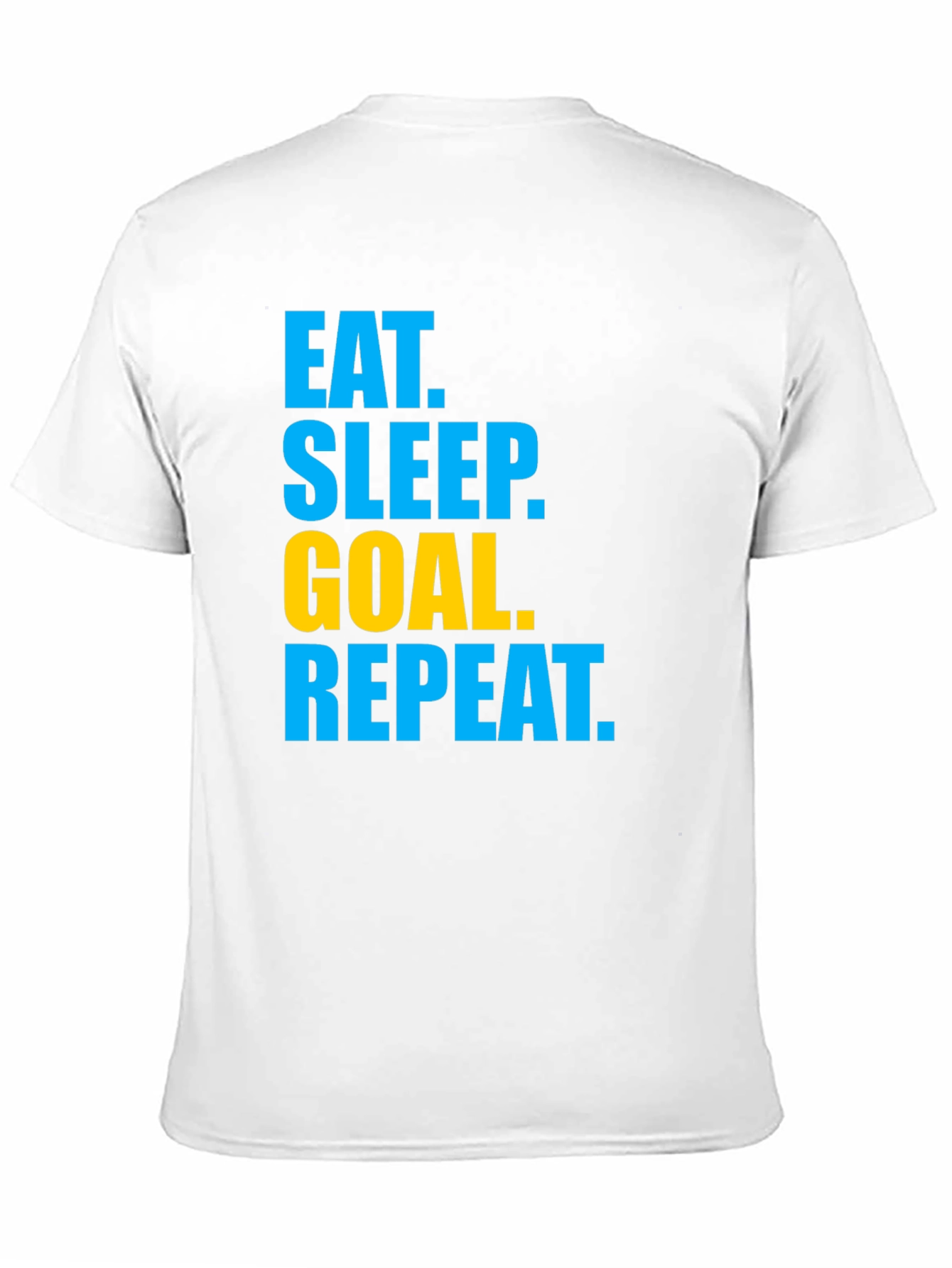 Eat Sleep Goal Repeat Graphic Tee - Black
