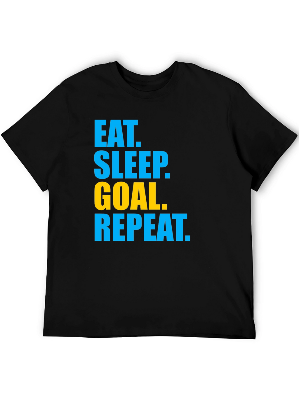 Eat Sleep Goal Repeat Graphic Tee - Black