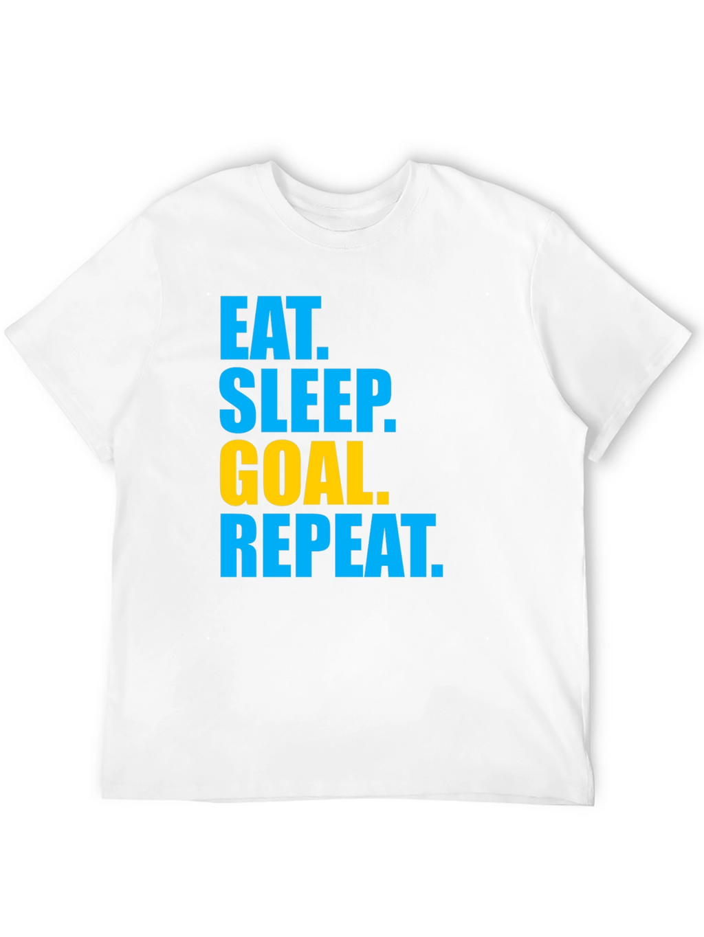 Eat Sleep Goal Repeat Graphic Tee - Black