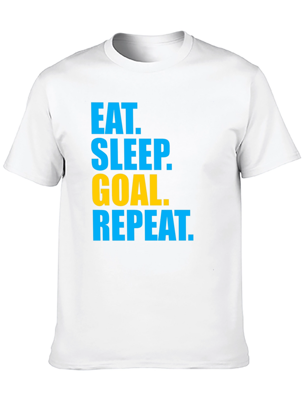 Eat Sleep Goal Repeat Graphic Tee - Black