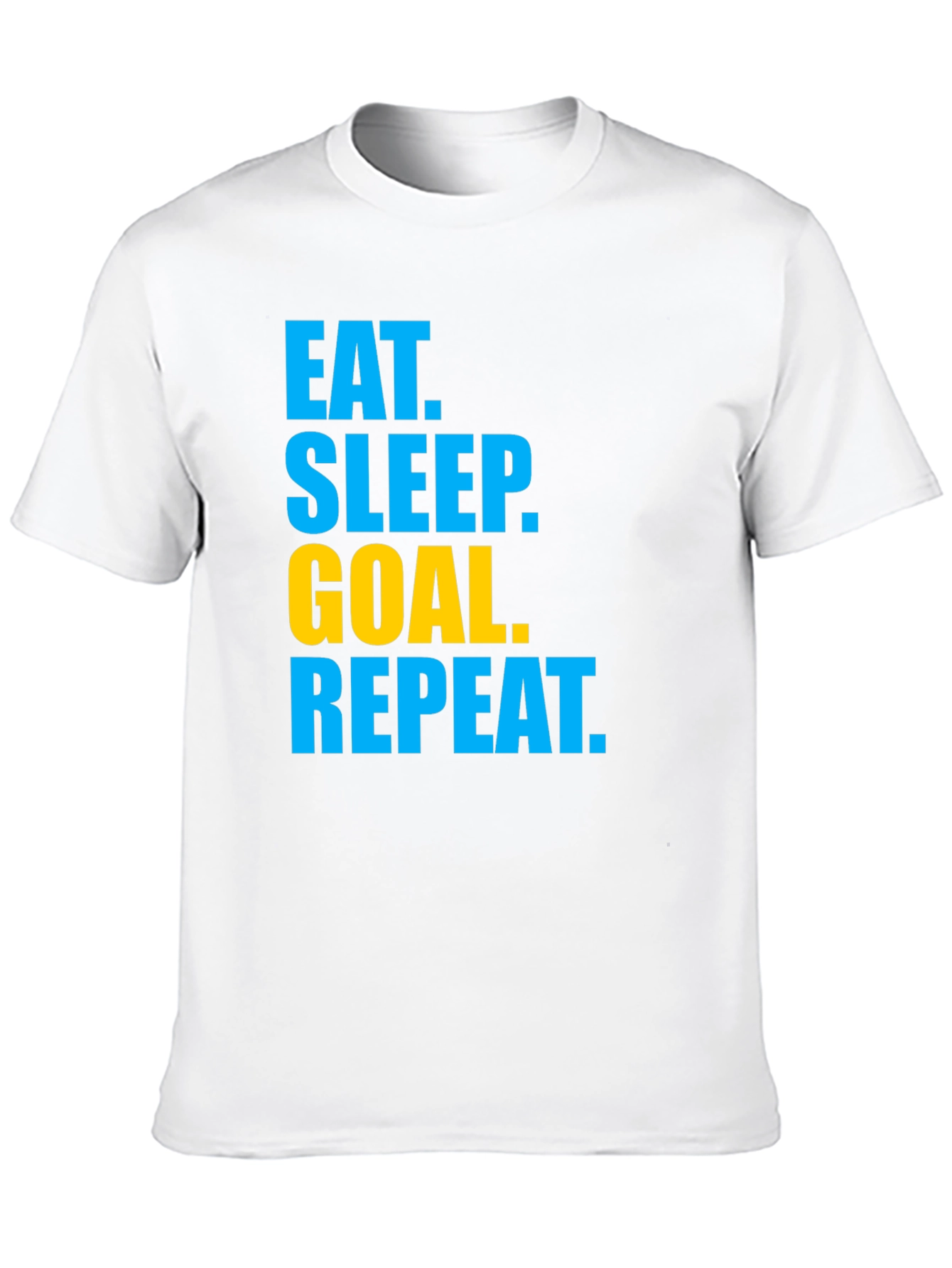 Eat Sleep Goal Repeat Graphic Tee - Black