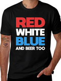 Red White Blue & Beer Too Graphic T-Shirt