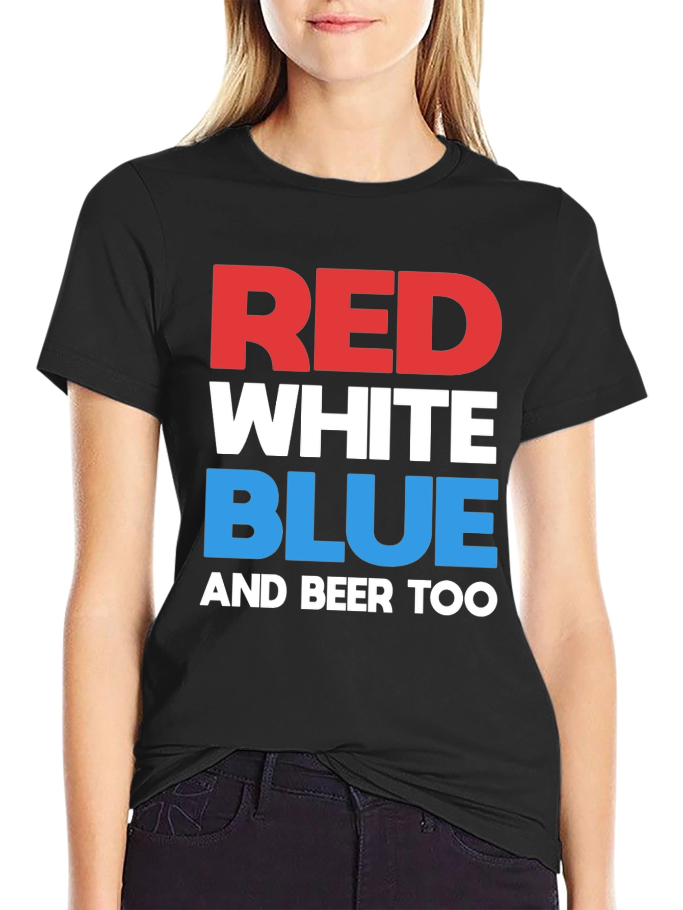 Red White Blue & Beer Too Graphic T-Shirt