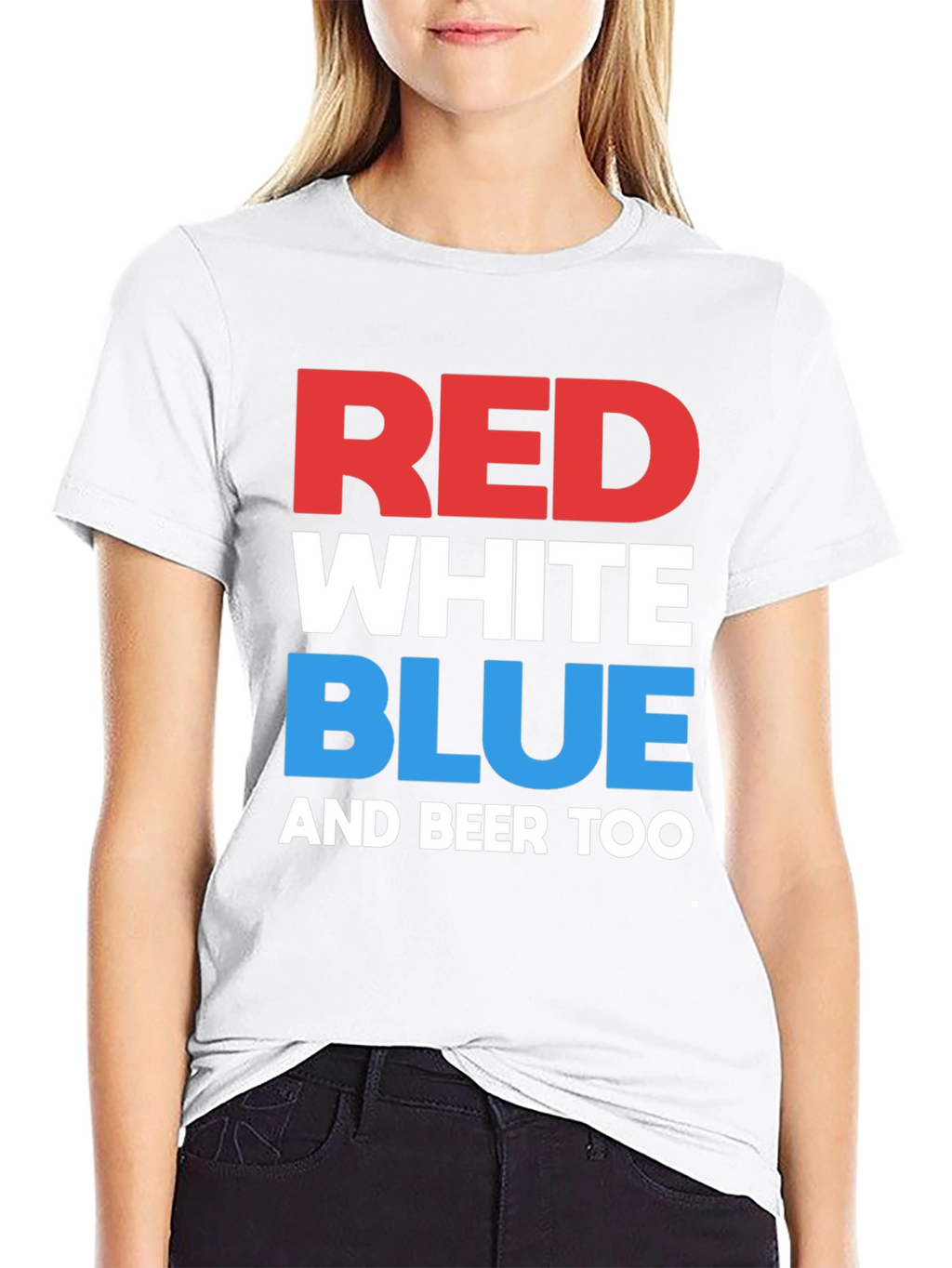Red White Blue & Beer Too Graphic T-Shirt