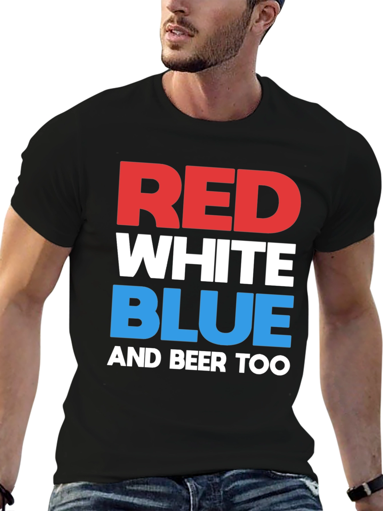 Red White Blue & Beer Too Graphic T-Shirt