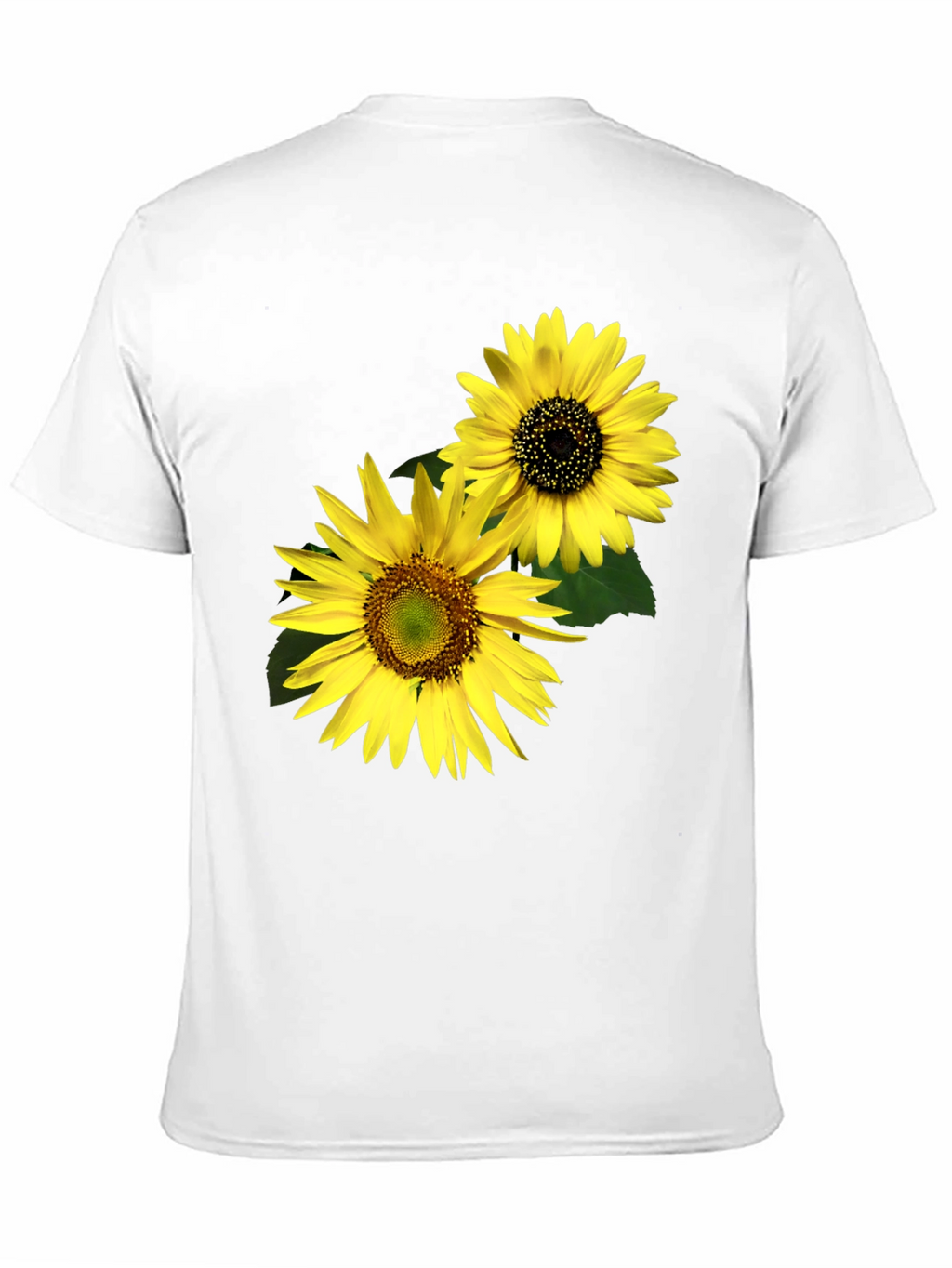 Sunflower Graphic Tee - Black Cotton Casual
