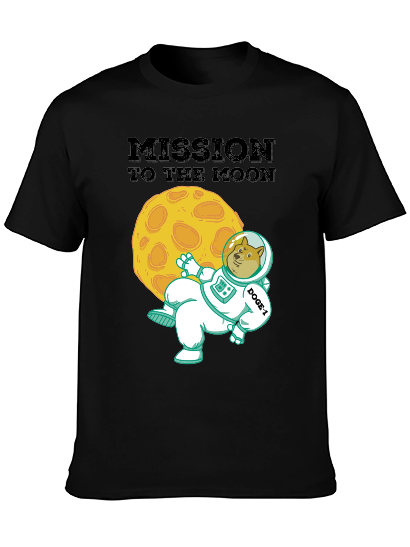 Mission to the Moon Doge T-Shirt - Crypto Meme Tee