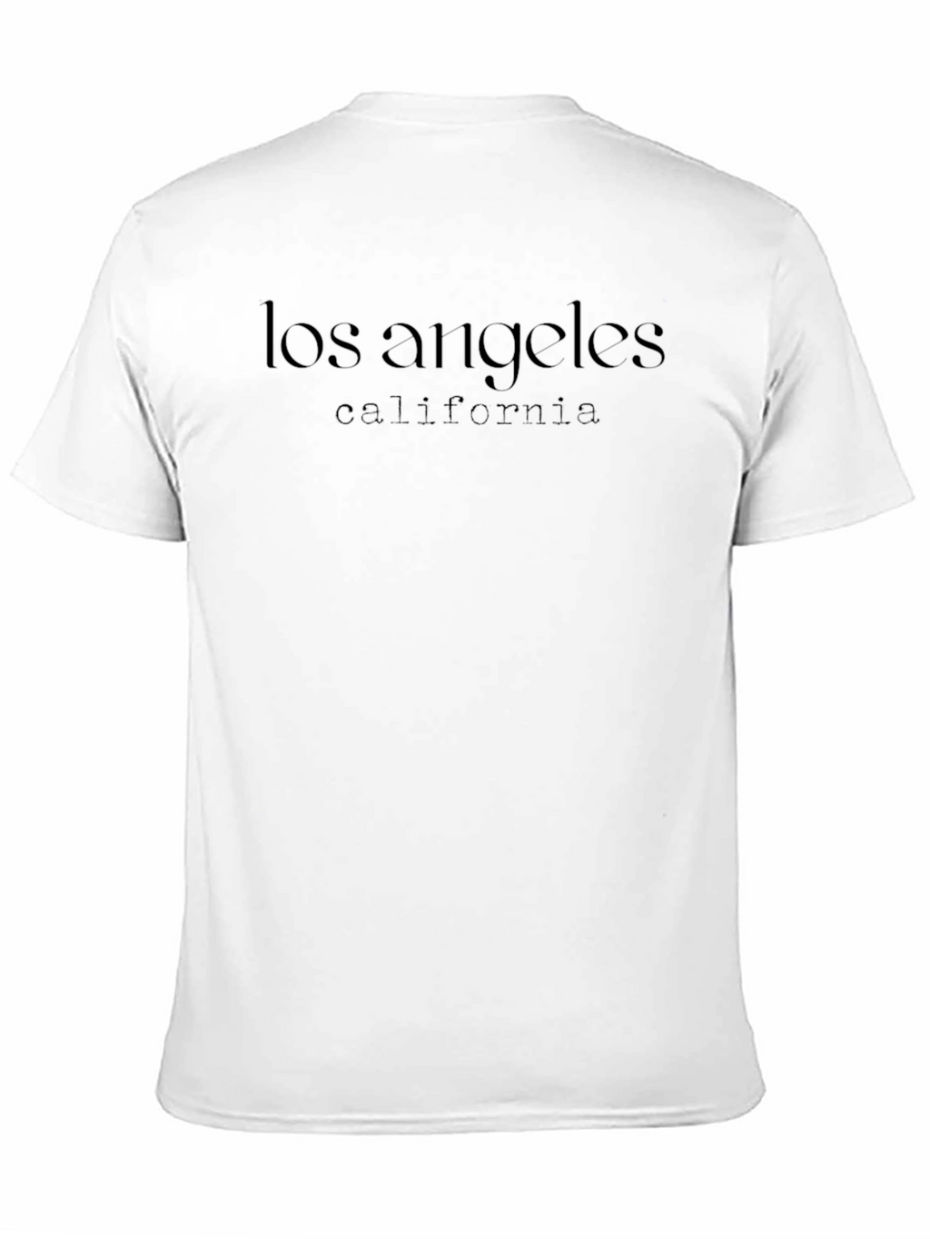 Los Angeles California Embossed Black T-Shirt