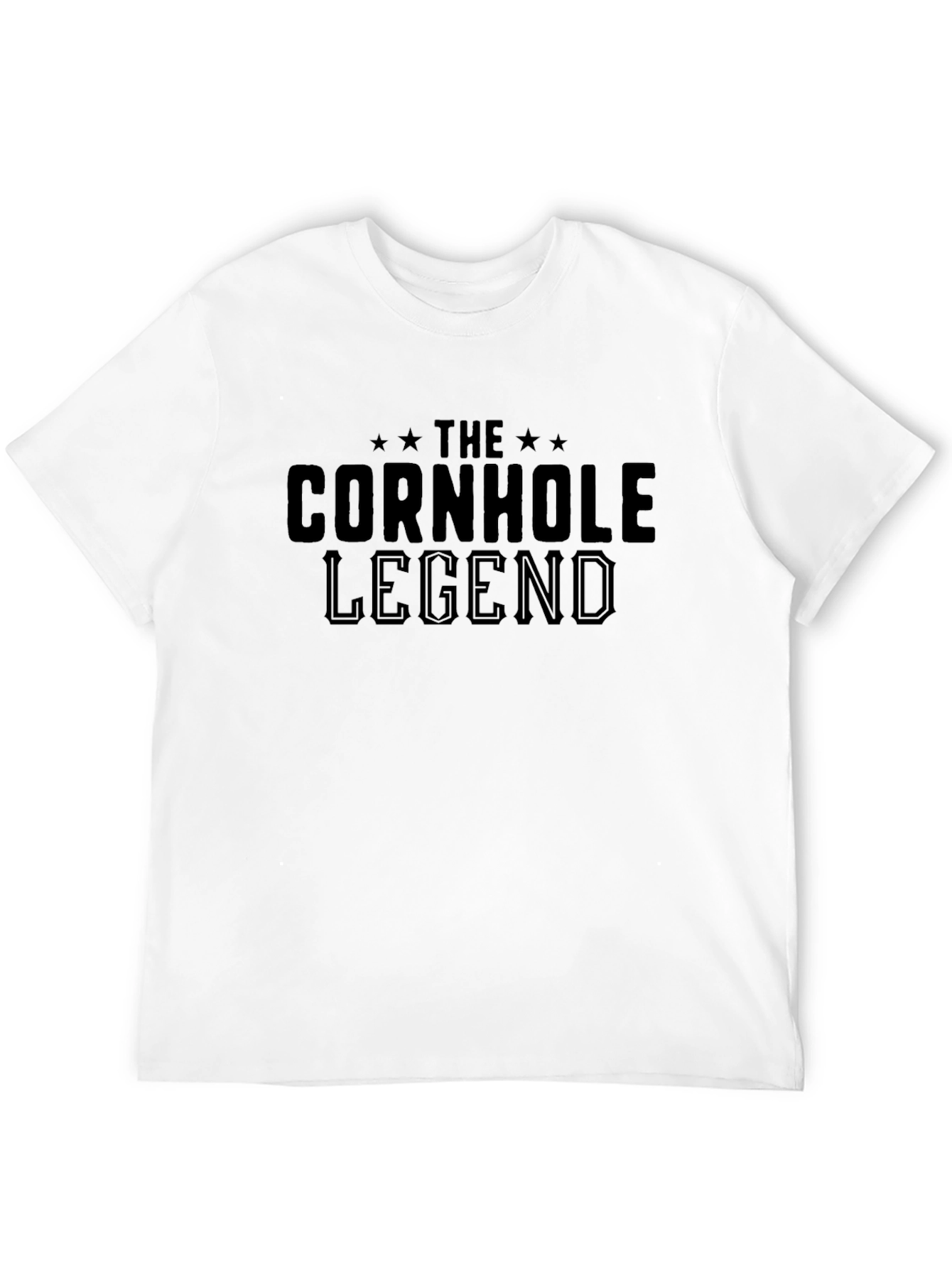 The Cornhole Legend Black Graphic T-Shirt