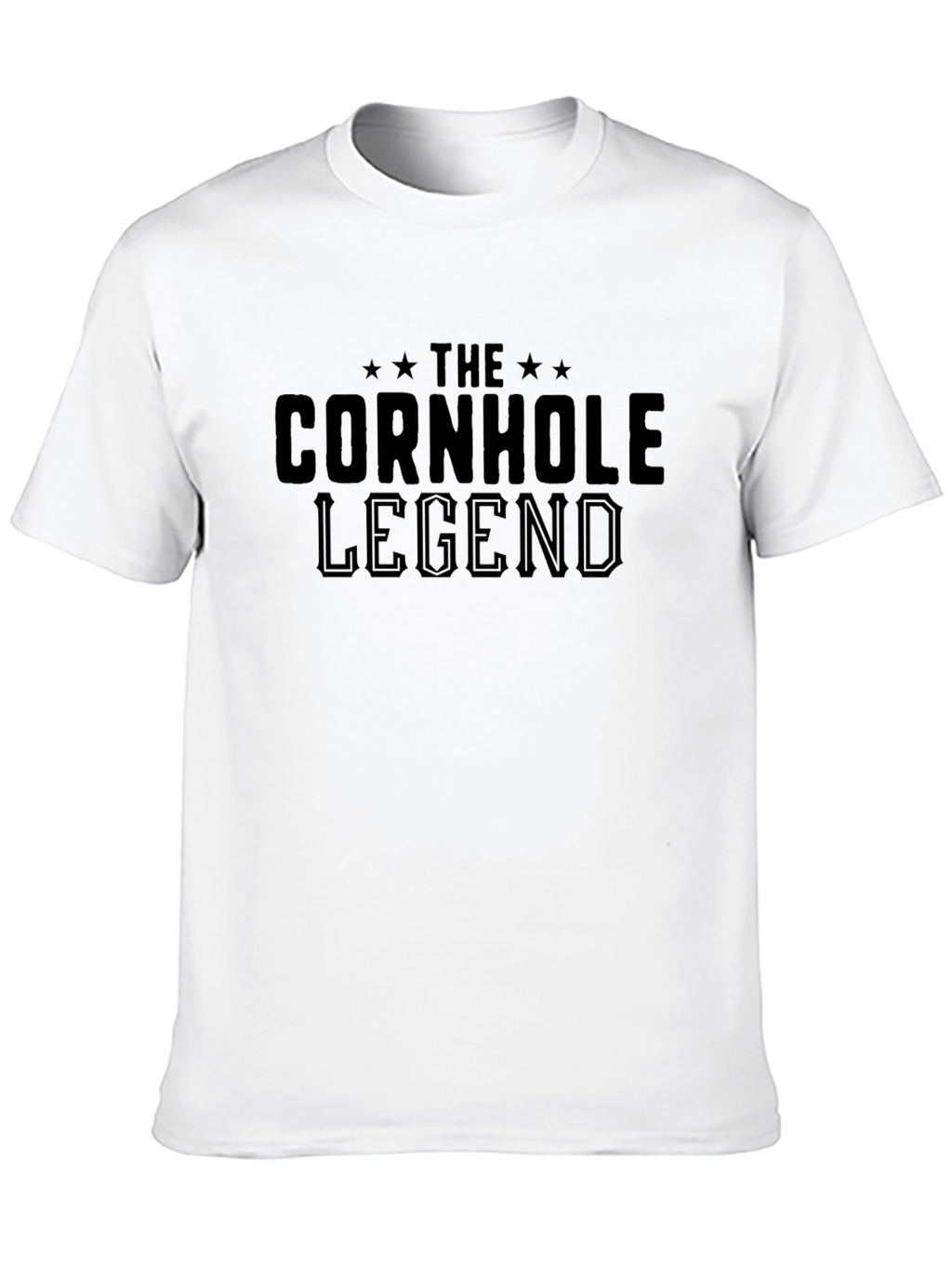 The Cornhole Legend Black Graphic T-Shirt
