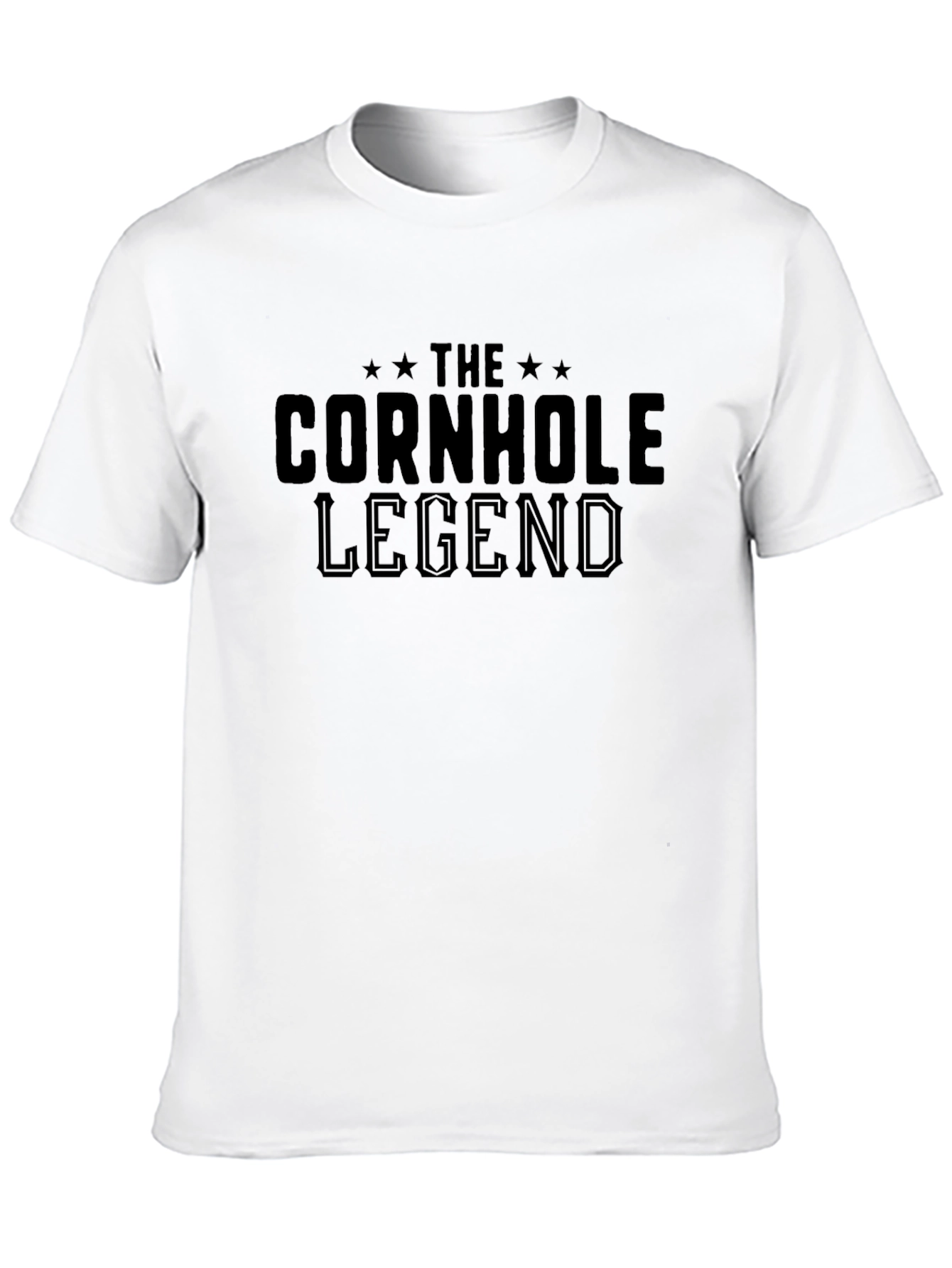 The Cornhole Legend Black Graphic T-Shirt