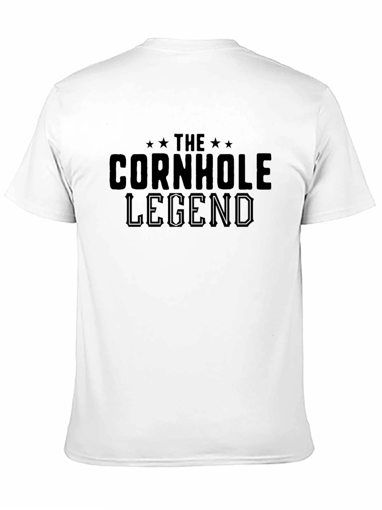 The Cornhole Legend Black Graphic T-Shirt
