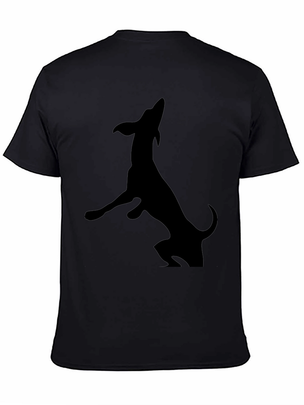 Mens Black Dog Silhouette T-Shirt