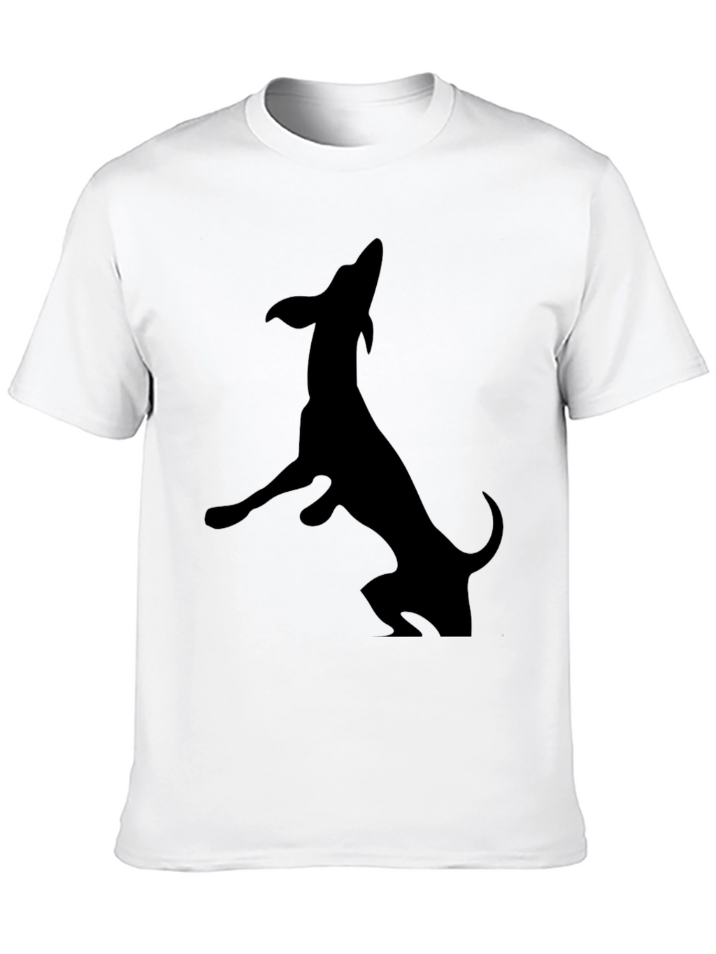 Mens Black Dog Silhouette T-Shirt