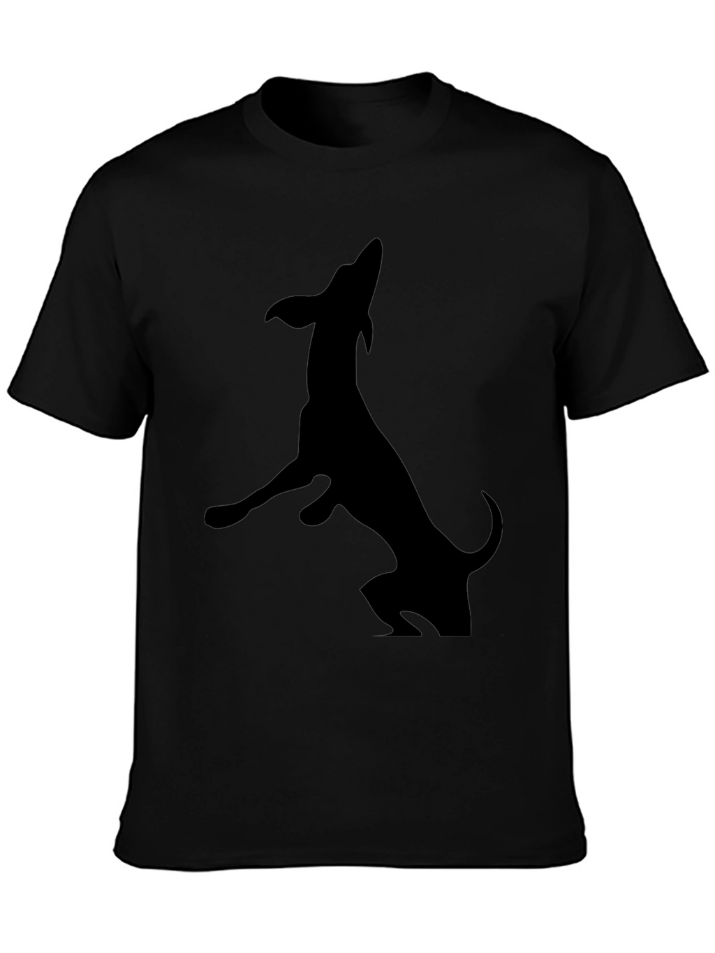 Mens Black Dog Silhouette T-Shirt