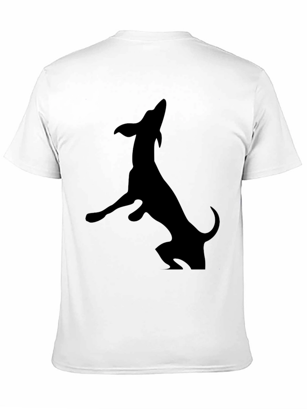 Mens Black Dog Silhouette T-Shirt